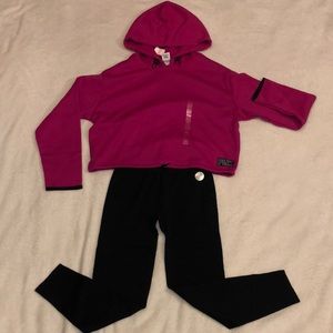 VS PINK NWT sweater knit pullover & workout tight